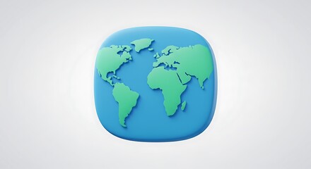 Fototapeta premium World Map Earth Continents Globe Countries