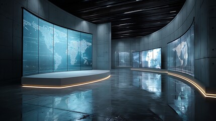 Futuristic presentation hall