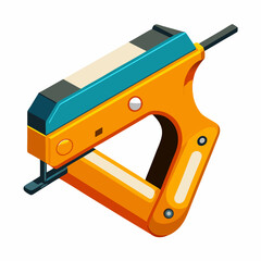 Fototapeta premium electric saw isolated on white