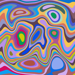 Fototapeta premium ABSTRACT ILLUSTRATION MARBLED TEXTURE LIQUIFY PSYCHEDELIC COLORFUL DESIGN. OPTICAL ILLUSION BACKGROUND VECTOR DESIGN