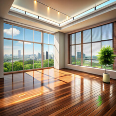 Fototapeta premium illustration of the empty interior room