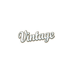 Retro Vintage Typography Label with Distressed Look