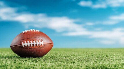Football action in open field high definition image grass environment vibrant sky sports concept