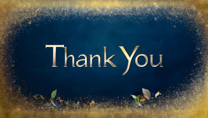 Elegant thank you card design with floral elements