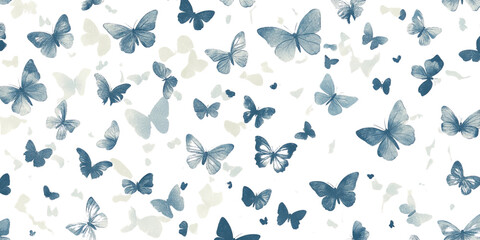 Butterfly flying insect pattern wallpaper blue beautiful nature evokes serenity with many butterflies spread