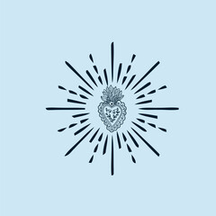 Obraz premium THESE HIGH QUALITY SACRED HEART JESUS VECTOR FOR USING VARIOUS TYPES OF DESIGN WORKS LIKE T-SHIRT, LOGO, TATTOO AND HOME WALL DESIGN