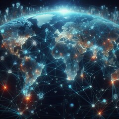 Network connections between geographic locations