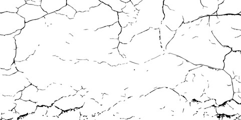 High-Resolution Vector Texture of Dry Cracked Earth with Transparent Background – Grunge Distressed Overlay Featuring Natural Split Lines and Soil Fractures	
