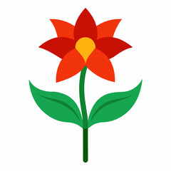 red flower vector