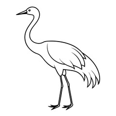 Obraz premium A drawing of a bird coloring page line art on a white background