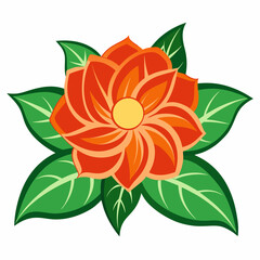 orange flower isolated on white