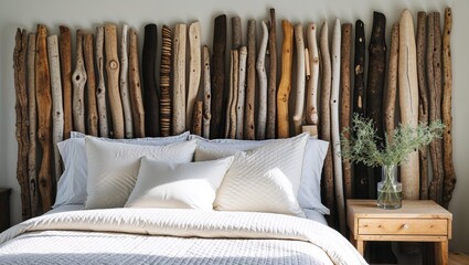 Luxury hotel suite interior features a comfortable bed with pillows and a lamp for restful sleep