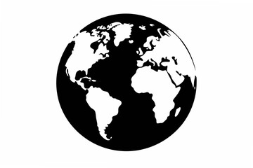 world planet earth silhouette vector 