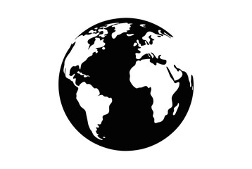 world planet earth silhouette vector 