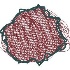Abstract doodle shape decorative element