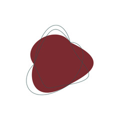 Abstract doodle shape decorative element