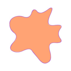 Abstract doodle shape decorative element