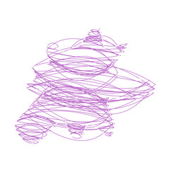 Abstract doodle shape decorative element