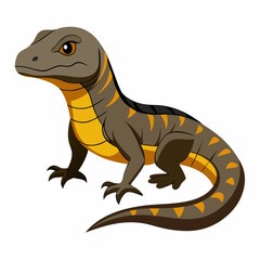 vector illustration of a cartoon lizard