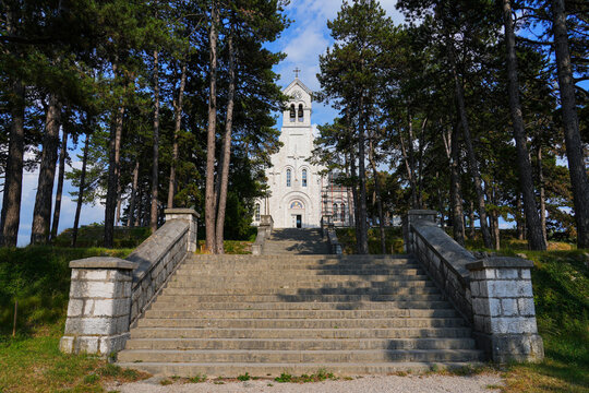Cathedral Church of Saint Basil of Ostrog in Nikšić, Montenegro - Serbian orthodox church in a Byzantine style