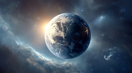 Obraz premium Stunning high-resolution view of planet Earth from outer space