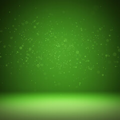 Obraz premium Studio setting with green screen background and soft shadows