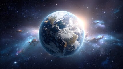 Obraz premium Stunning high-resolution view of planet Earth from outer space
