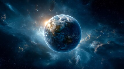 Obraz premium Stunning high-resolution view of planet Earth from outer space