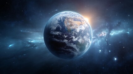 Obraz premium Stunning high-resolution view of planet Earth from outer space