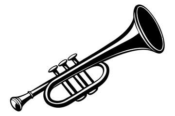 bugle  silhouette vector  illustration