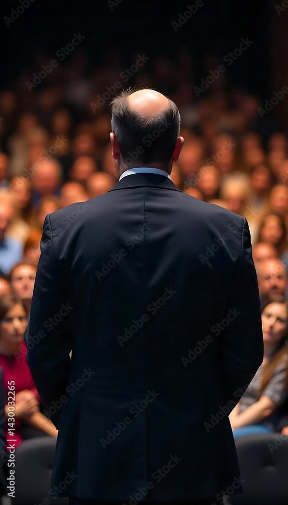 Aufkleber generative ai image of a speaker addressing an audience in an auditorium
