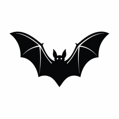 bat vector silhouette illustration isolated on white background