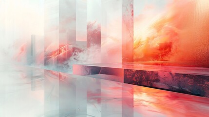 Naklejka premium Abstract Elegance AI Driven Minimalist Creativity A visually soothing composition featuring refined futuristic design digital abstraction and artistic purity cut out on isolated transparent background