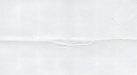 Textured white folded paper, crumpled paper detail, abstract background, rough surface, crease, pattern.