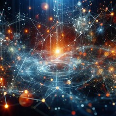 Fototapeta premium Abstract interconnected systems or networks