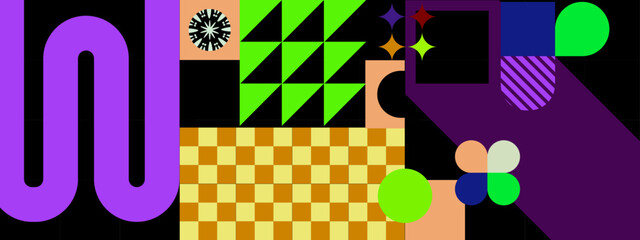 colorful abstract geometric design with shapes modern background