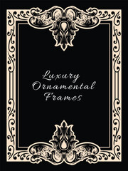 Romantic Ornamental Frame Vector for Premium Cards