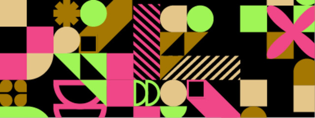 trendy colorful geometric abstract background design