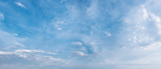 clear blue sky with a few clouds