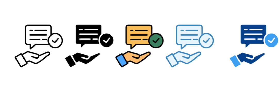 Transparent Communication  Icon Set Multiple Style Collection