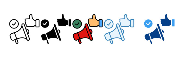 Ethical Advertising  Icon Set Multiple Style Collection