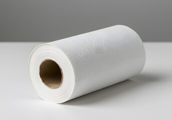 Fototapeta premium Rolled white material display stock photo