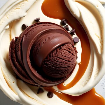 cup of ICREAM with chocolate