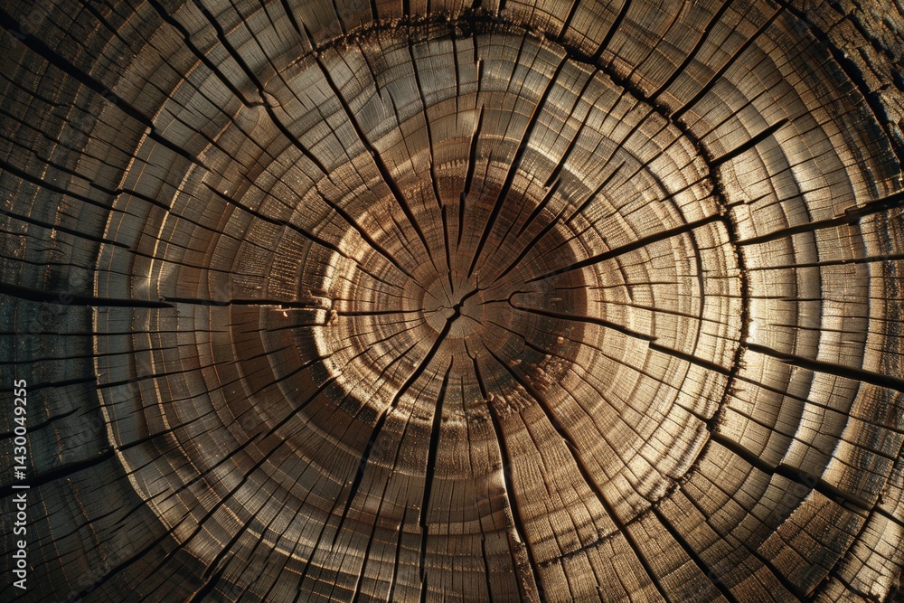 Poster tree stump texture showing annual rings and natural patterns.