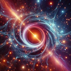 Obraz premium Wormhole corners of the universe