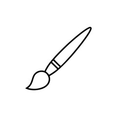 Fototapeta premium Paintbrush Outline Icon for Artistic Design 