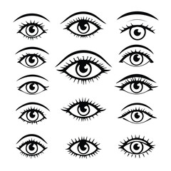  eye set black silhouette 