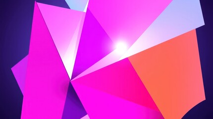 Fototapeta premium Vibrant geometric shapes radiate outward, dynamic and colorful