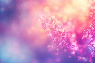 Soft Pink and Purple Blossoms in Soft Focus