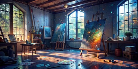 The church's interior room featured wooden furniture bathed in soft light from a large window